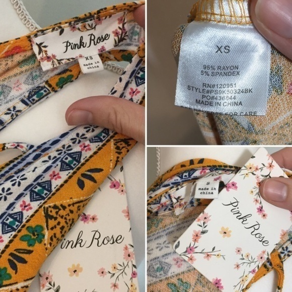 NWT Floral Vertical Geo Stripe Swing Loose Dress - Picture 7 of 8